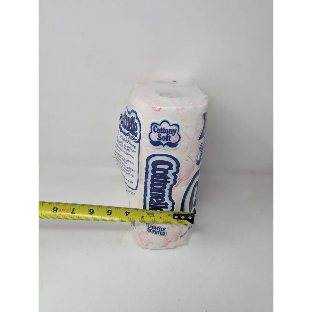 Vintage 1977 Cottonelle Pink‎ Color Seashell Print Toilet Paper Package 70s